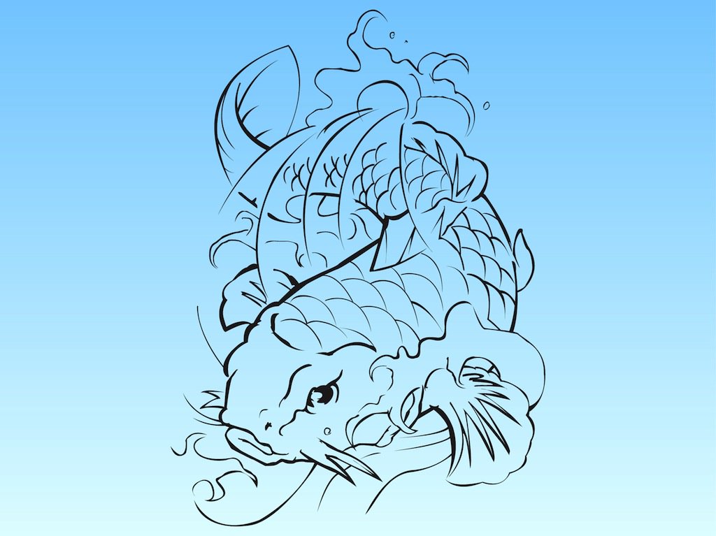 1024x767 Koi Fish Vector Vector Art Amp Graphics
