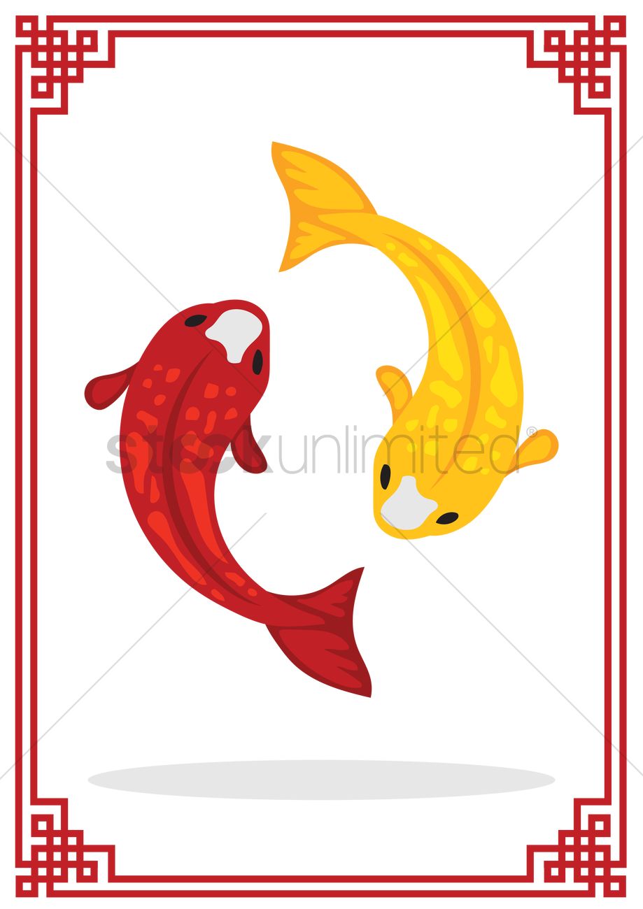 919x1300 Japanese Koi Fish Vector Image