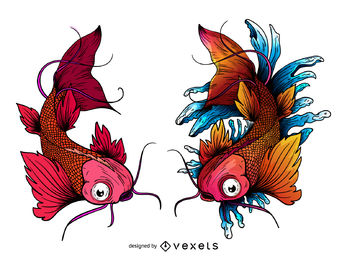 347x260 Koi Vector Graphics To Download