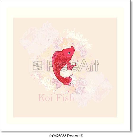 561x581 Free Art Print Of Japanese Koi Vector Background Freeart Fa9423063
