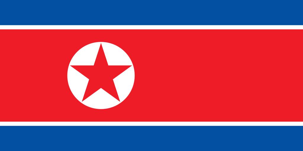 1024x512 North Korea Flag Vector