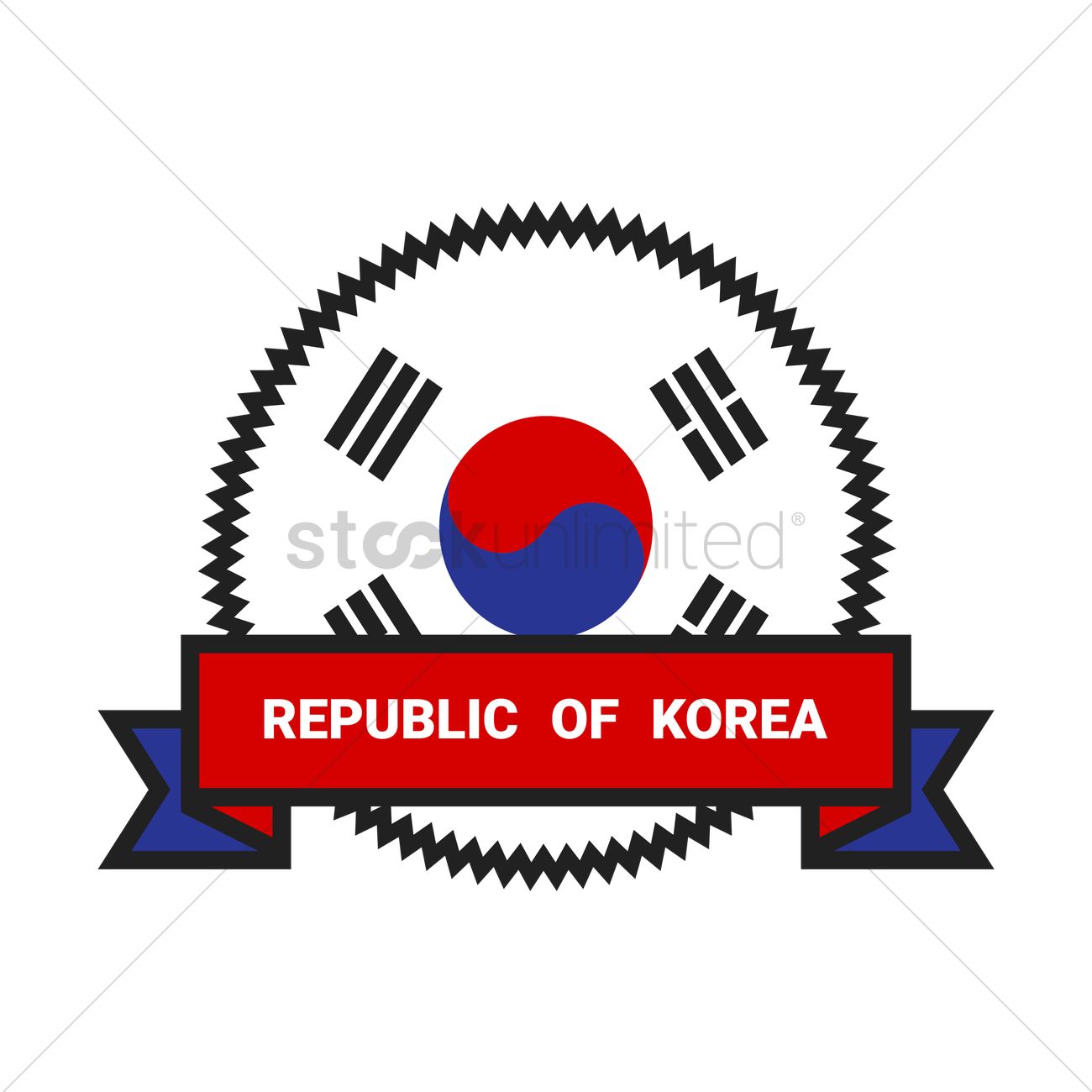 1300x1300 Republic Of Korea Vector Image