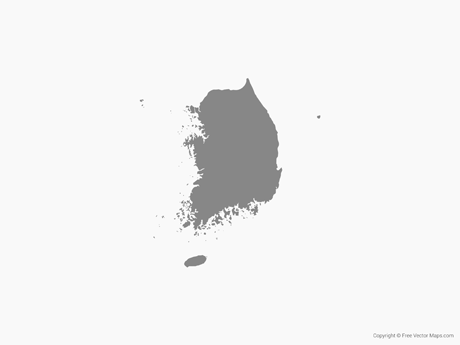 460x345 Vector Maps Of South Korea Free Vector Maps