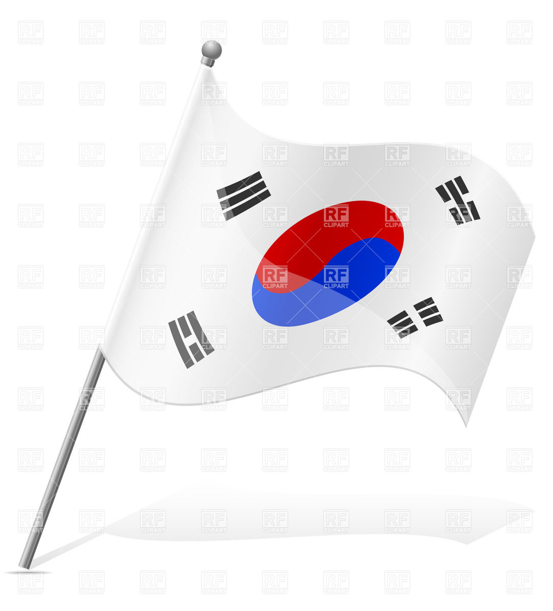 1086x1200 Wavy Flag Of South Korea Vector Image Vector Artwork Of Signs