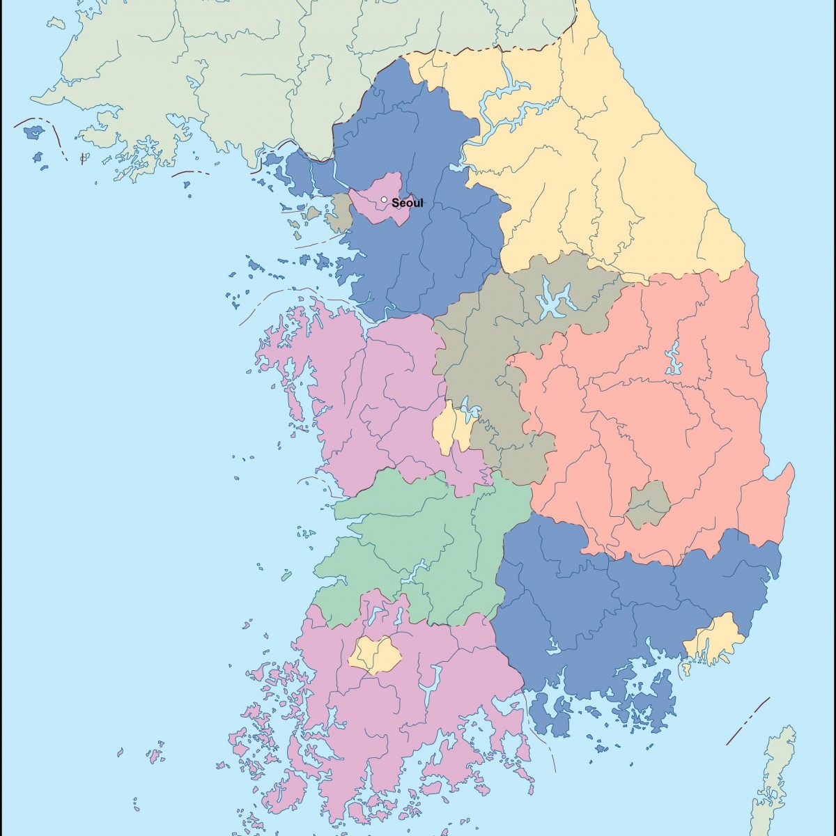 1200x1200 Find South Korea Vector Map. Eps Illustrator Map For A Project
