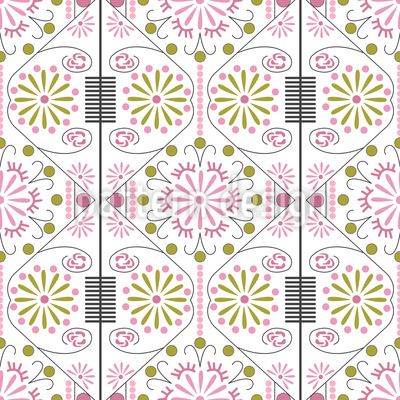 400x400 Korean Flower Vector Pattern
