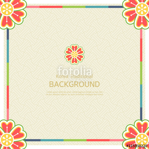 500x500 Korean Tradition Pattern Background. Stock Image And Royalty Free