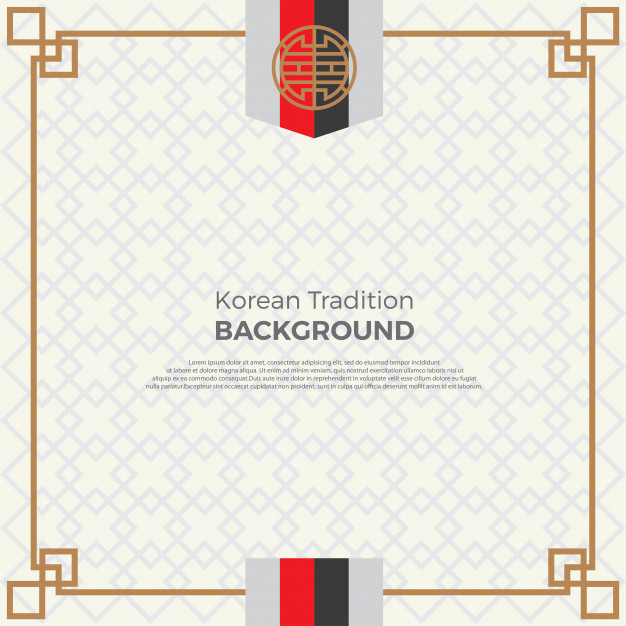 626x626 Korean Traditional Pattern Background Banner Vector Premium Download