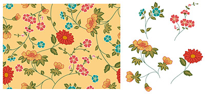 400x184 South Korea Vector Pattern Background Material 4