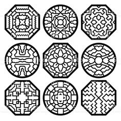 236x236 Stock Vector Korean Traditional Vector Patterns Ornaments And