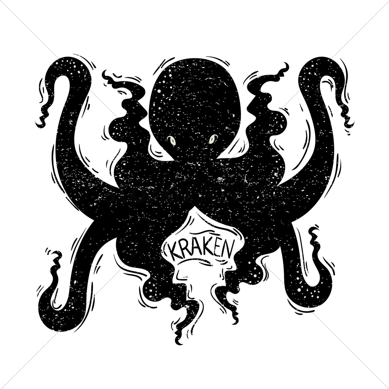 1300x1300 Kraken Octopus Monster Vector Image