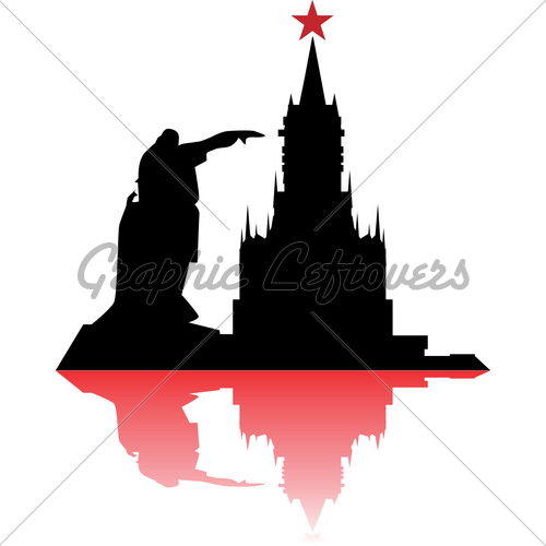 500x500 Vector Russia Moscow Kremlin, Red Square Gl Stock Images