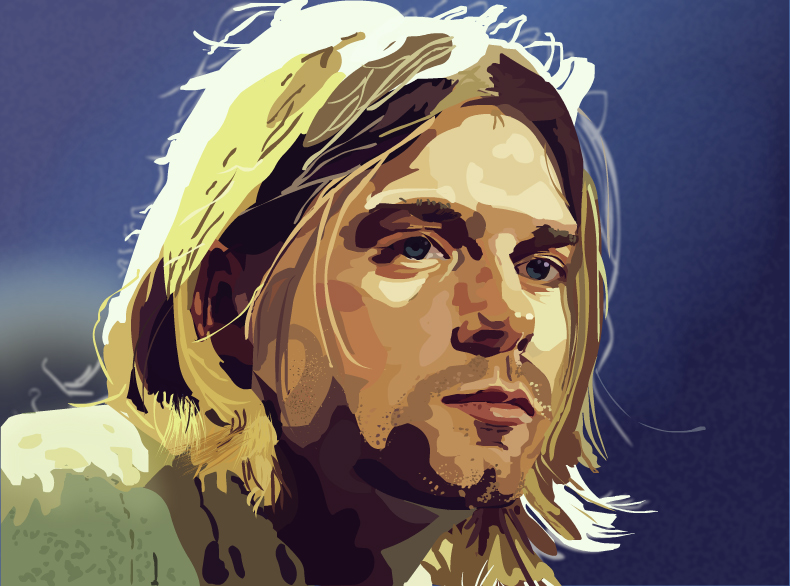 790x586 Kurt Cobain Vector