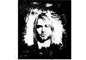 286x200 Kurt Cobain Face Free Vector Art
