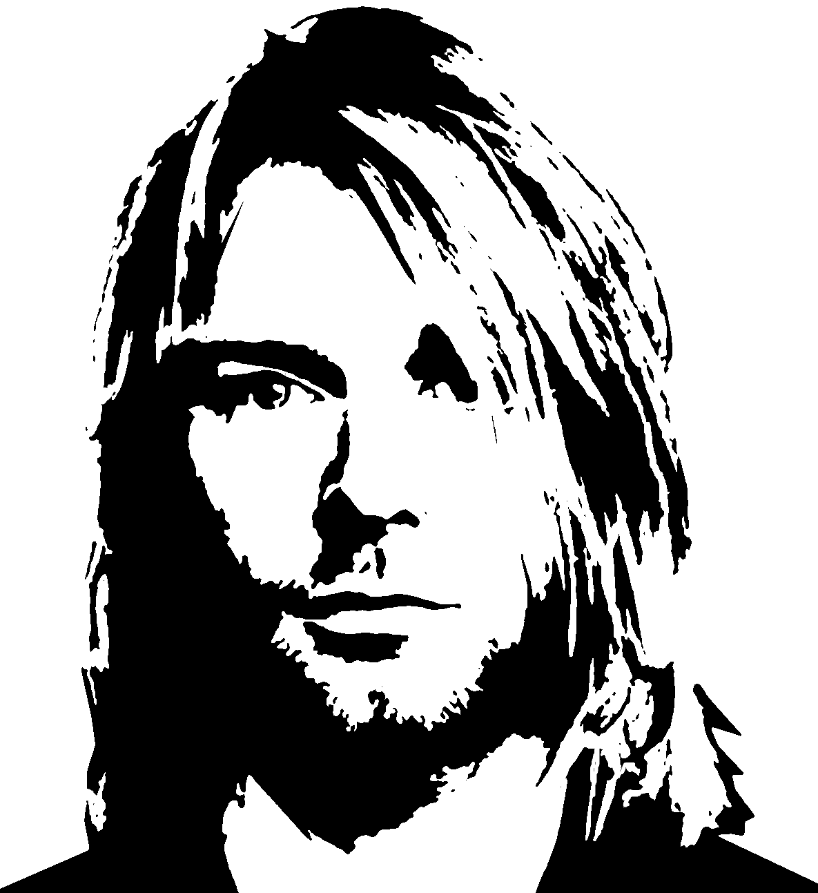 1185x1293 Stencil Kurt Cobain Q.e.p.d. Silhouettes