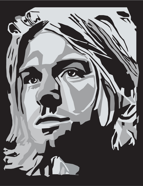 Kurt Cobain Vector at GetDrawings | Free download