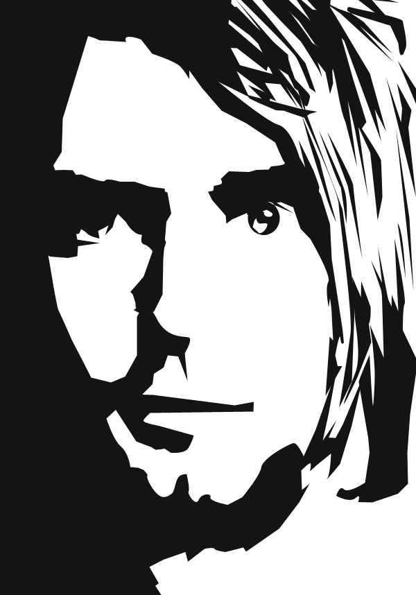 Kurt Cobain Vector at GetDrawings | Free download