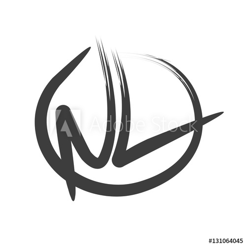 500x500 Logotype Of N And L. Logo Vector. Icon Template. Business Logo