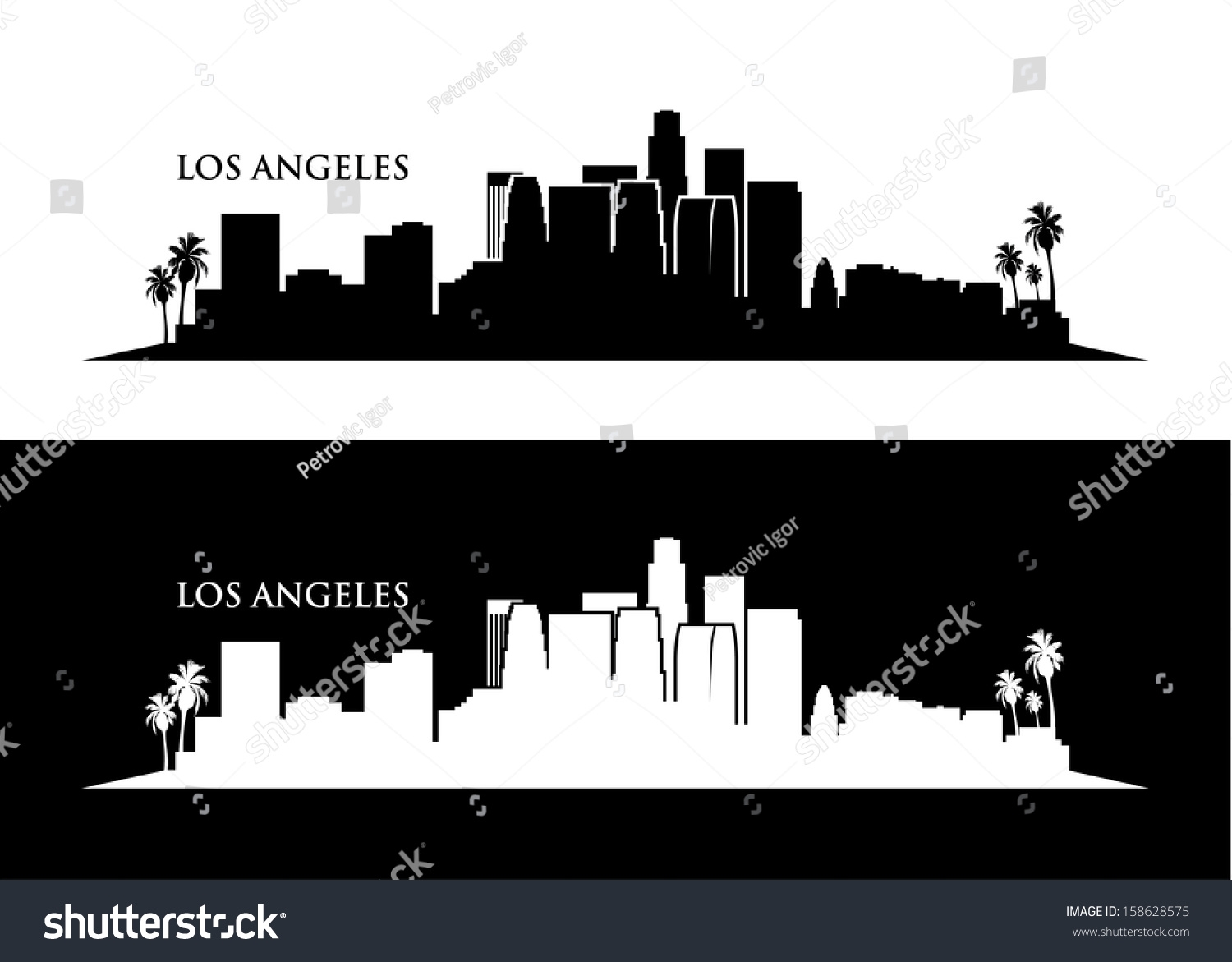 La Skyline Vector at GetDrawings | Free download