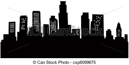 450x228 Cityscape Clipart La Skyline 3165485
