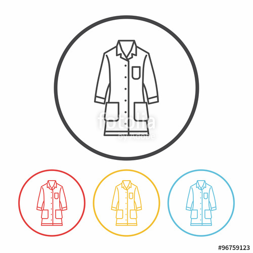 500x500 Lab Coat Line Icon Stock Image And Royalty Free Vector Files On