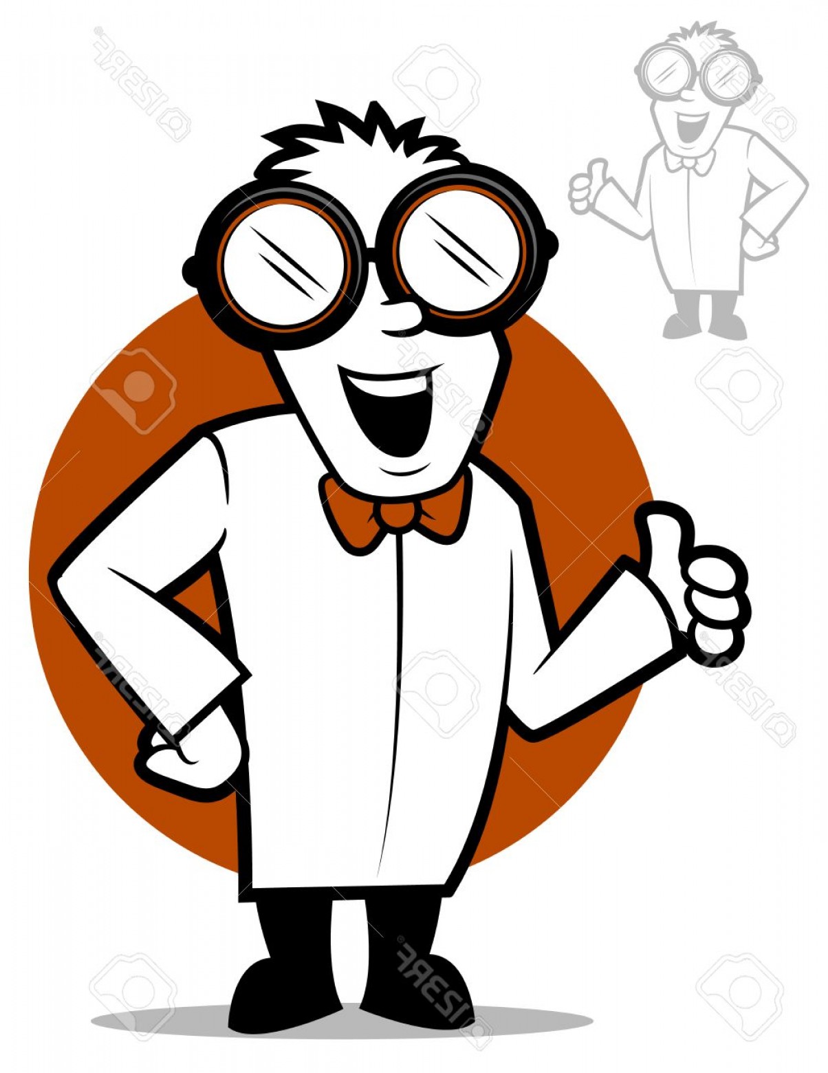 1204x1560 Photostock Vector Cartoon Doctor Wearing Safety Goggles And A Lab