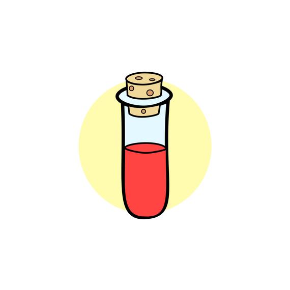 570x570 Test Tube Clipart Test Tube Vector Laboratory Clipart Etsy