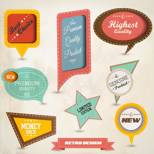 626x626 Set Of Paper Tag Labels 2 Download Free Vector Vector Free