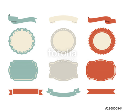 500x450 Banner Shape Vector Design. Ribbon And Label Tag Vintage Style
