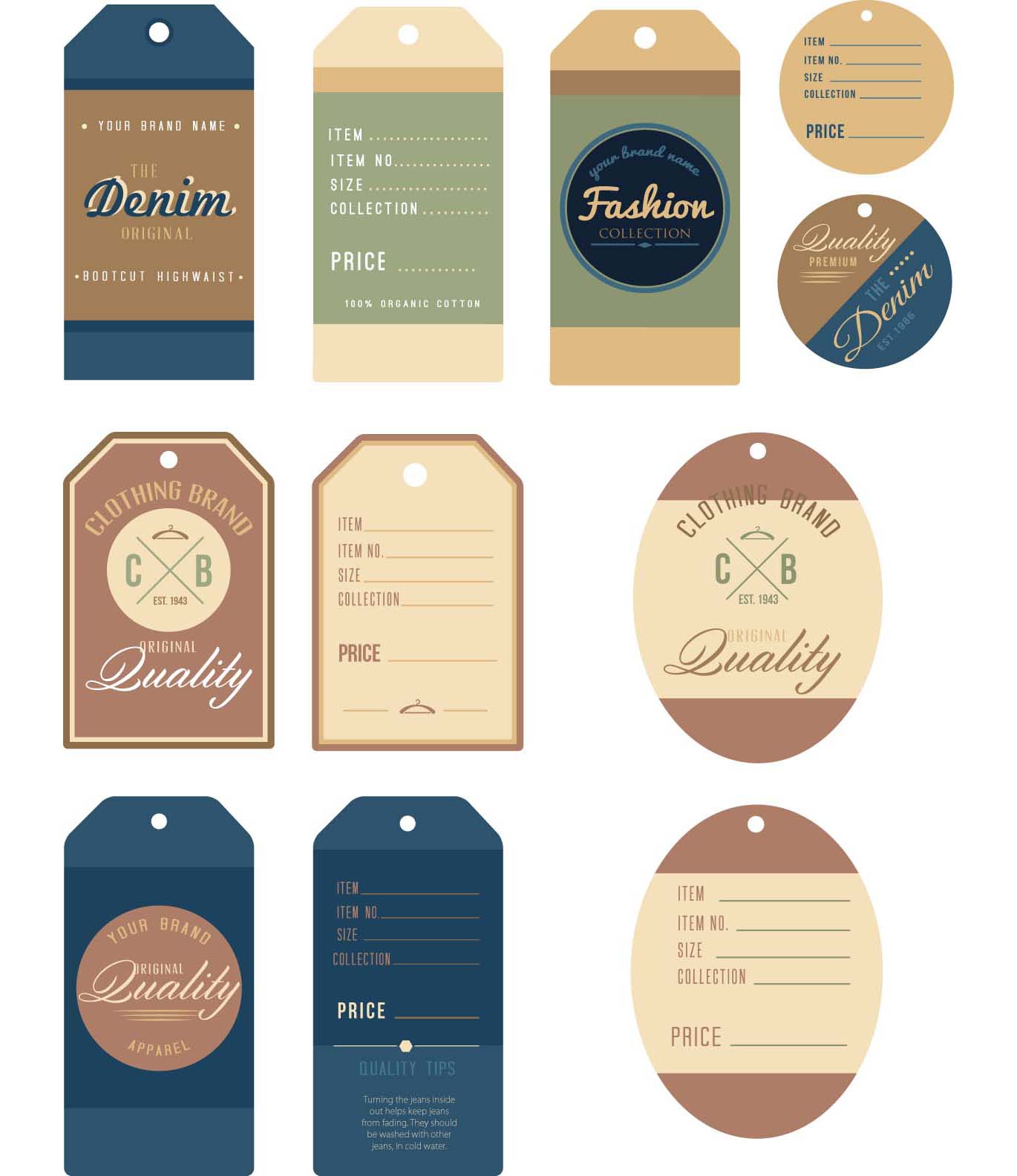 1370x1585 Apparel Vector Tag Denim Set Free Download