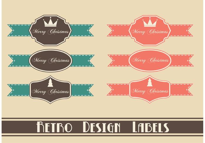 700x490 Free Retro Christmas Label Vectors