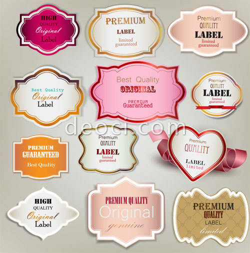 500x506 12 Exquisite Gift Packaging Labels Vector Eps File Free Download