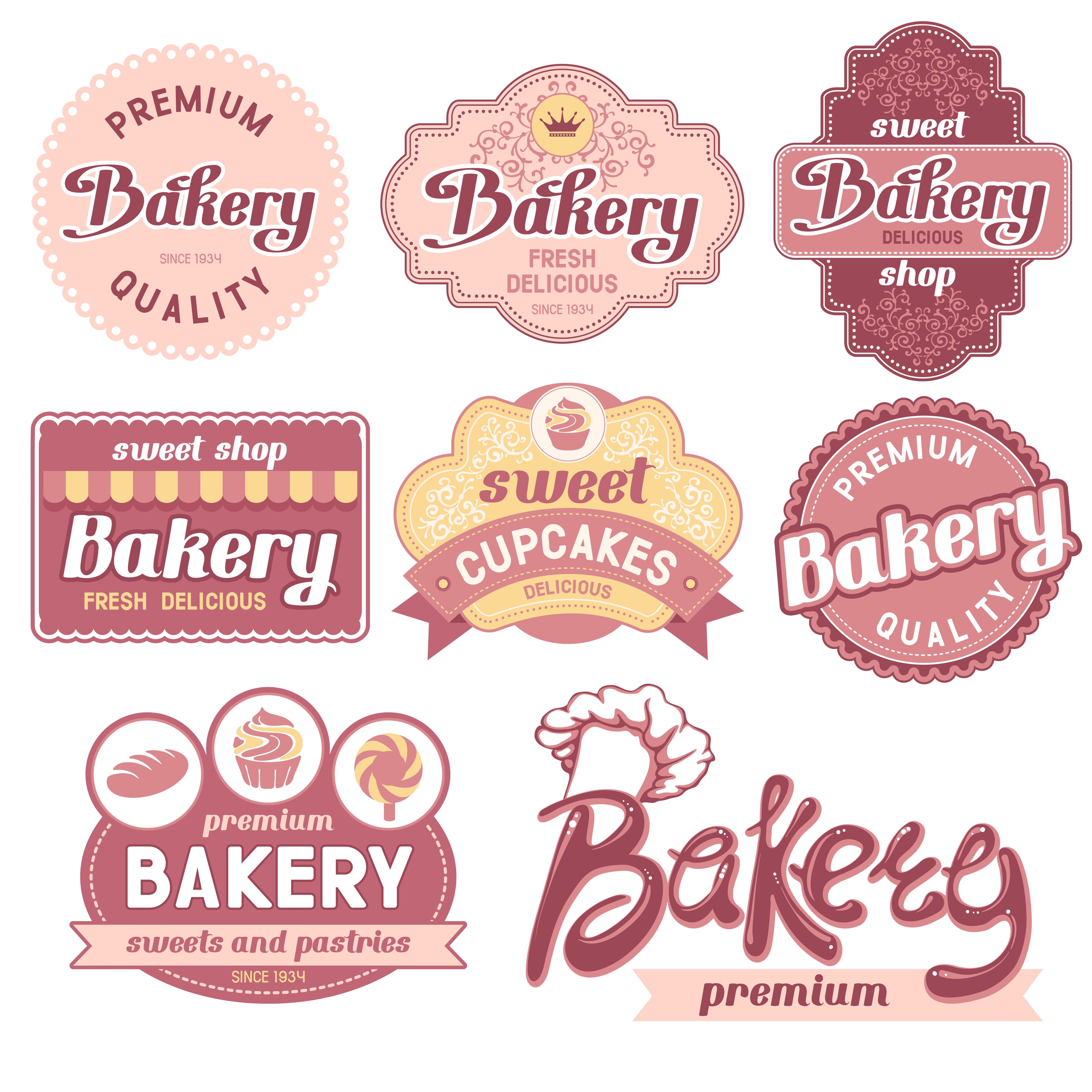 5906x5906 Bakery Label Stock Photography Clip Art