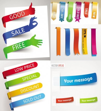 386x425 Delicate Web Wrap Angle Label Vector Vector Web Design Free Vector