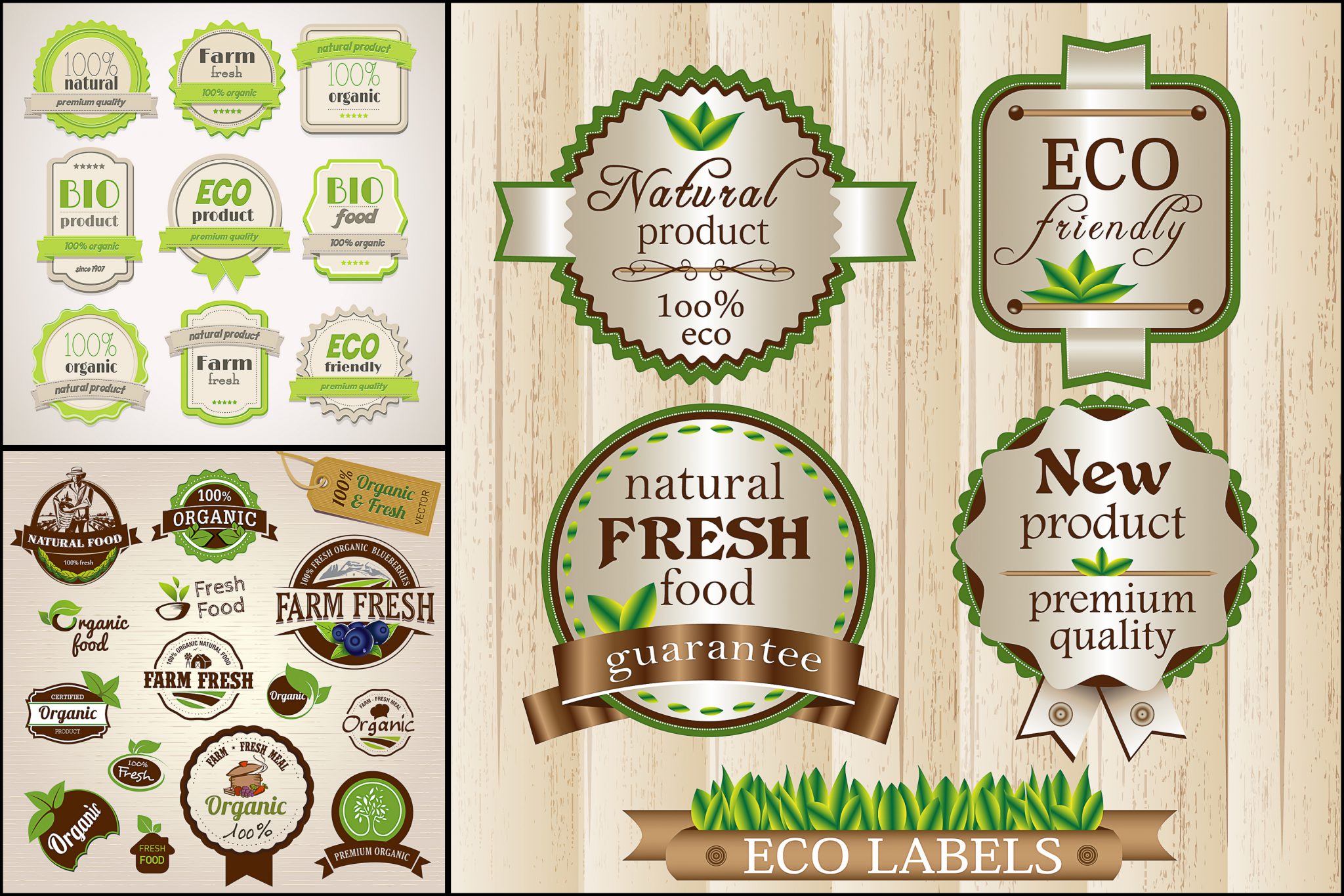 2048x1365 Eco Organic Food Labels Vector Free Download Vectorpicfree (Free