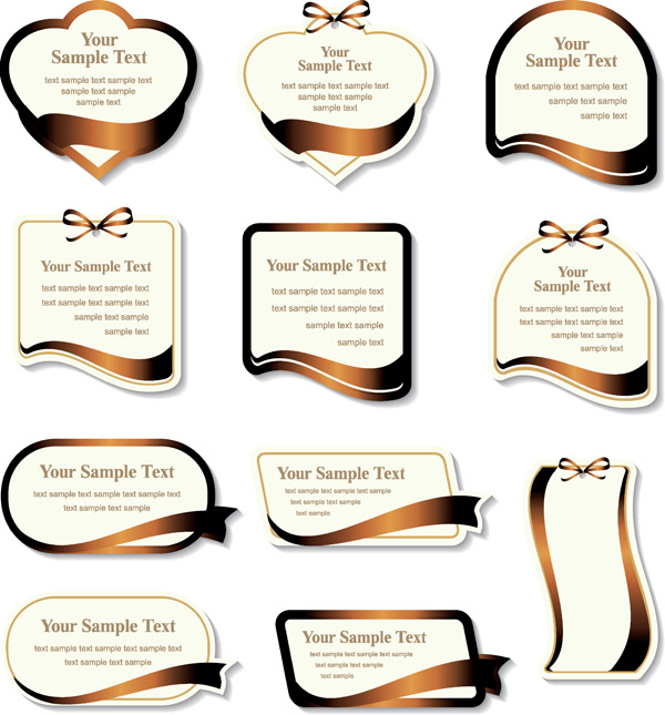600x645 Gold Ribbon Label Vector Free Vector 4vector