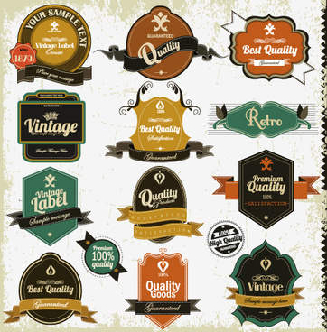 362x368 Set Of Vintage Badges8 Labels Vector Png Images, Backgrounds And