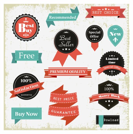 466x468 Vintage Labels Vectors Stock In Format For Free Download 3.15mb