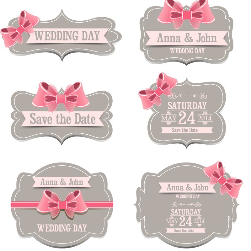 800x800 Wedding Day Ribbon Label Vector Free Vector Graphic Download