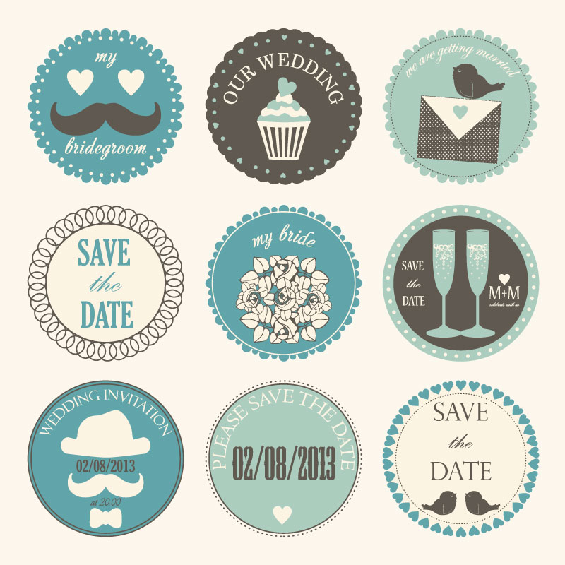 800x800 Wedding Day Vintage Label Vector Free Vector Graphic Download