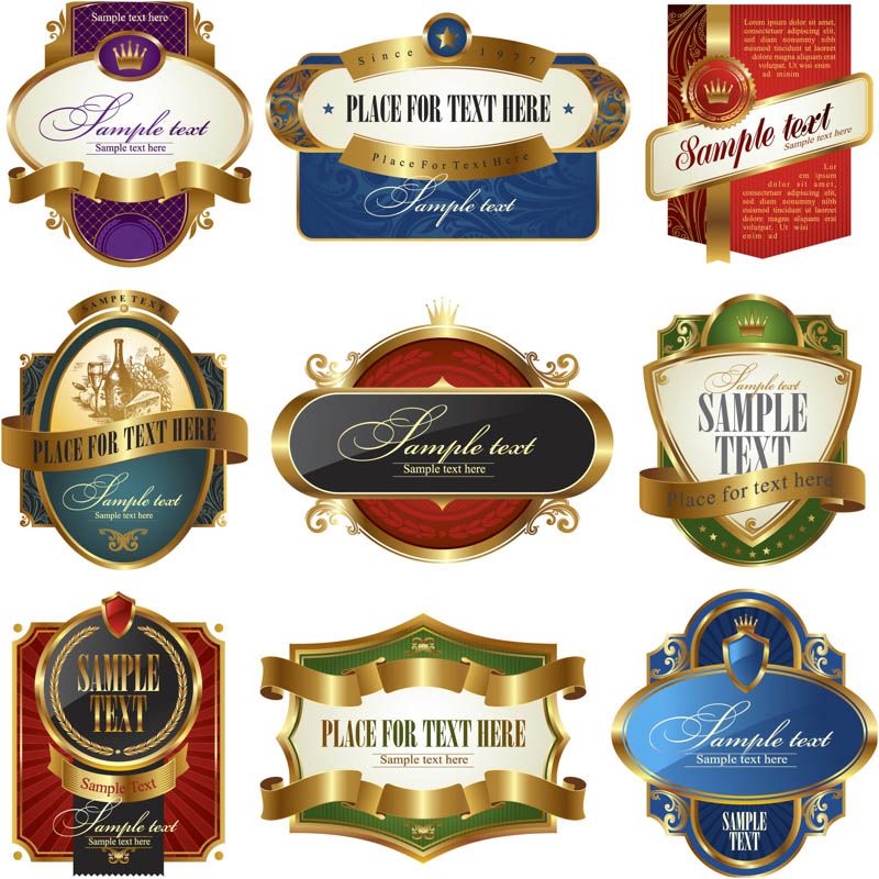 800x800 Classic Style Product Labels Vector. Free Download I Love To