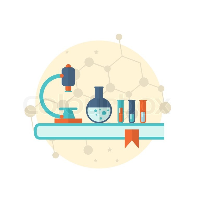 760x800 Illustration Flat Icon Of Objects Chemical Laboratory