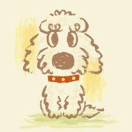 190x190 Line Drawing Labradoodle