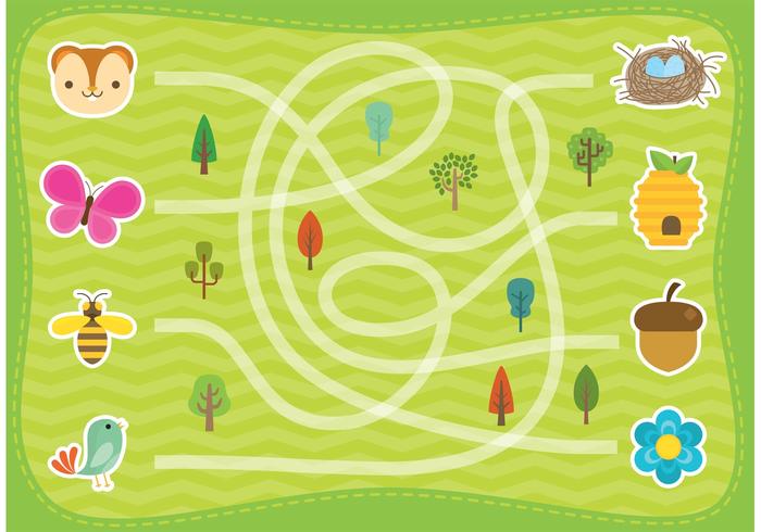 700x490 Forest Labyrinth Vector