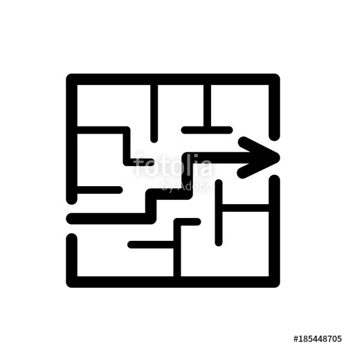 500x500 Labyrinth Vector Icon Stock Image And Royalty Free Vector Files