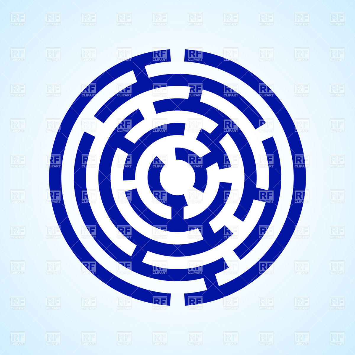 1200x1200 Round Blue Labyrinth Vector Image Vector Artwork Of Backgrounds