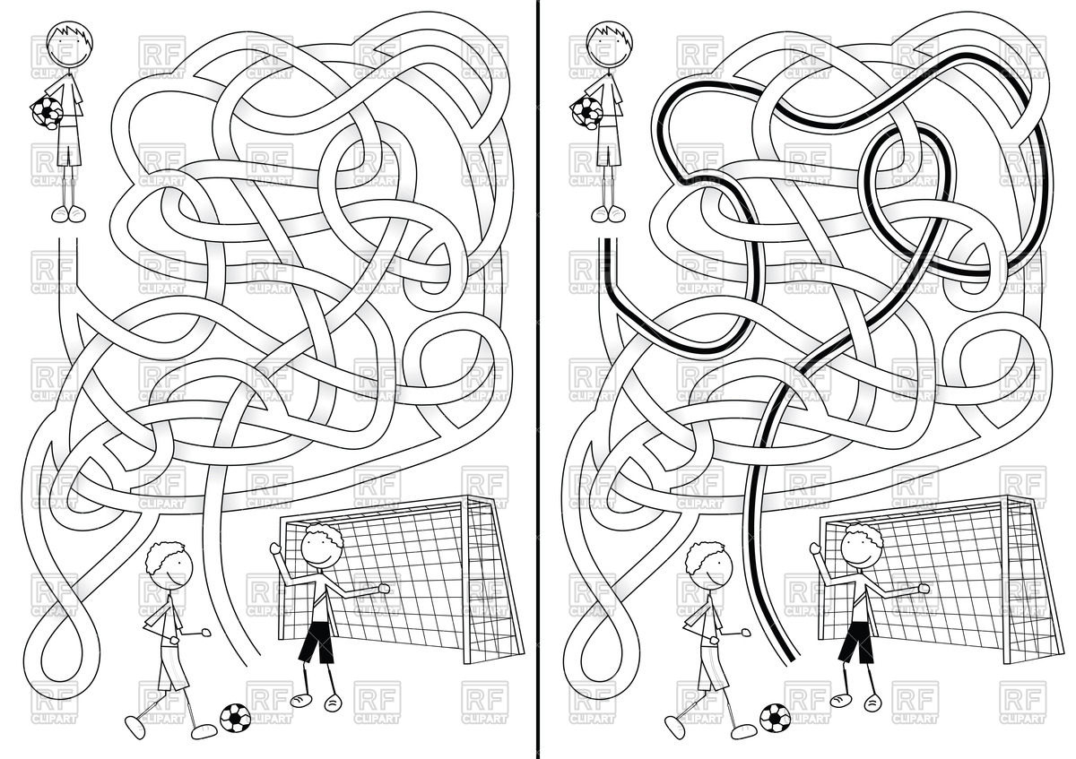 1200x847 Soccer Theme Maze
