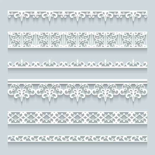 500x500 Paper Lace Borders Vector Material