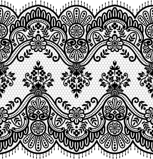 500x520 Seamless Black Lace Borders Vectors Free Vector In Encapsulated