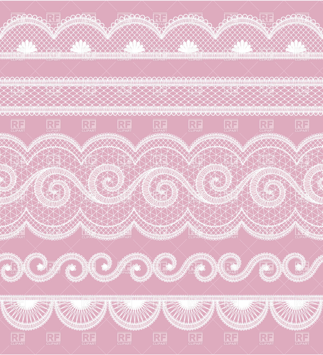 1091x1200 Set Of Wite Lace Borders Vector Image Vector Artwork Of Borders